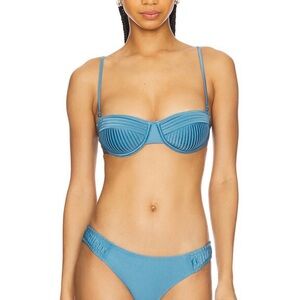 SOLID & STRIPED French Blue Bikini Set (S top + M bottom)